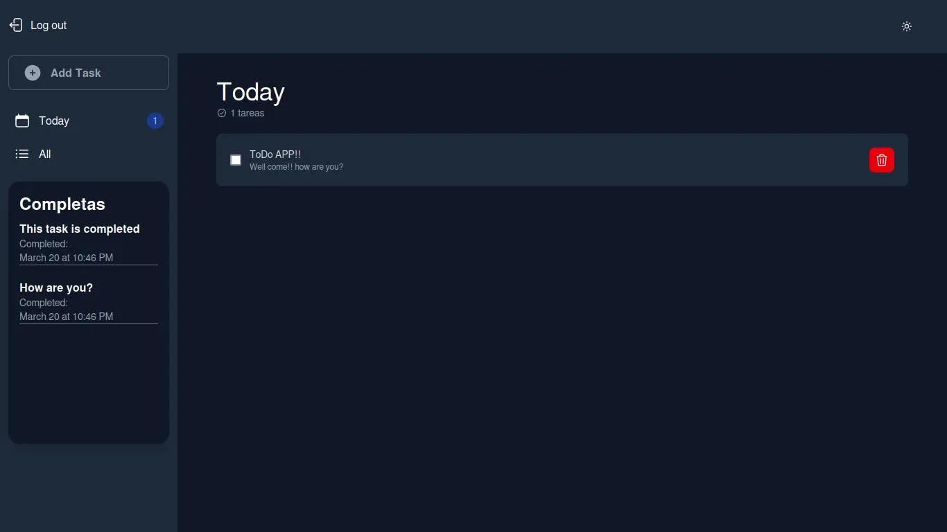 Aplicacion de tareas, con administracion de usuarios